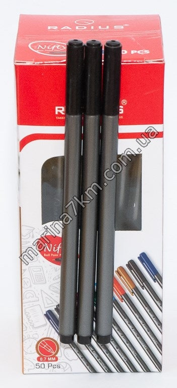 Ручка кульк. Nifty pen grey metalic корпус упак.50шт.стрижень чорний,TM''Padius''