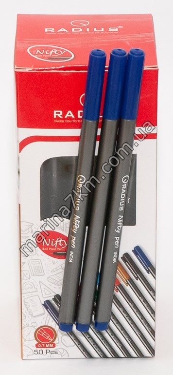 Ручка кульк. Nifty pen grey metalic корпус упак.50шт.стрижень синий,TM''Padius''