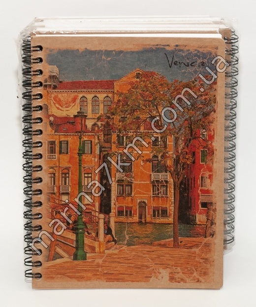 Книжка запис. на спір. KRAFT В6,96 арк. клітинка KR6196K
