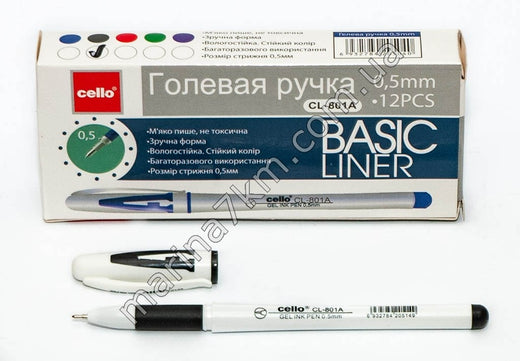 Ручка гелева 801A (чорна) (12 шт.) (ціна за 1 шт.)