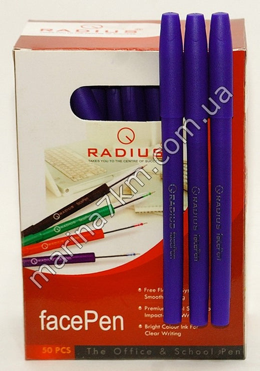 Ручка Face упак.50шт.стрижень синій,TM ''Radius''