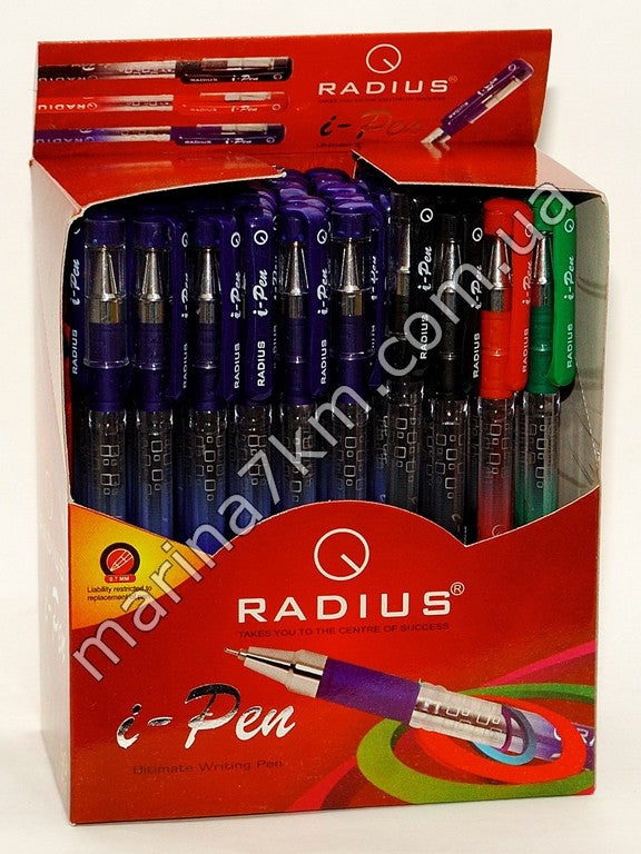 Ручка I-Pen принт.корпус картон дисплей 50шт.mix,TM''Radius''