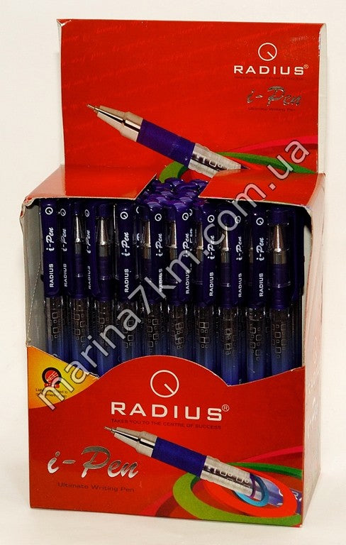 Ручка I-Pen принт.корпус картон дисплей 50шт.синя,TM''Radius''