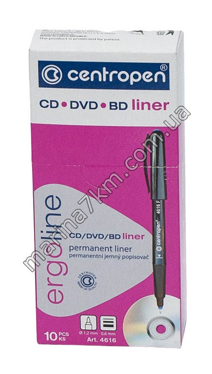 Маркер CENTROPEN 4616  чорний CD 0.6мм