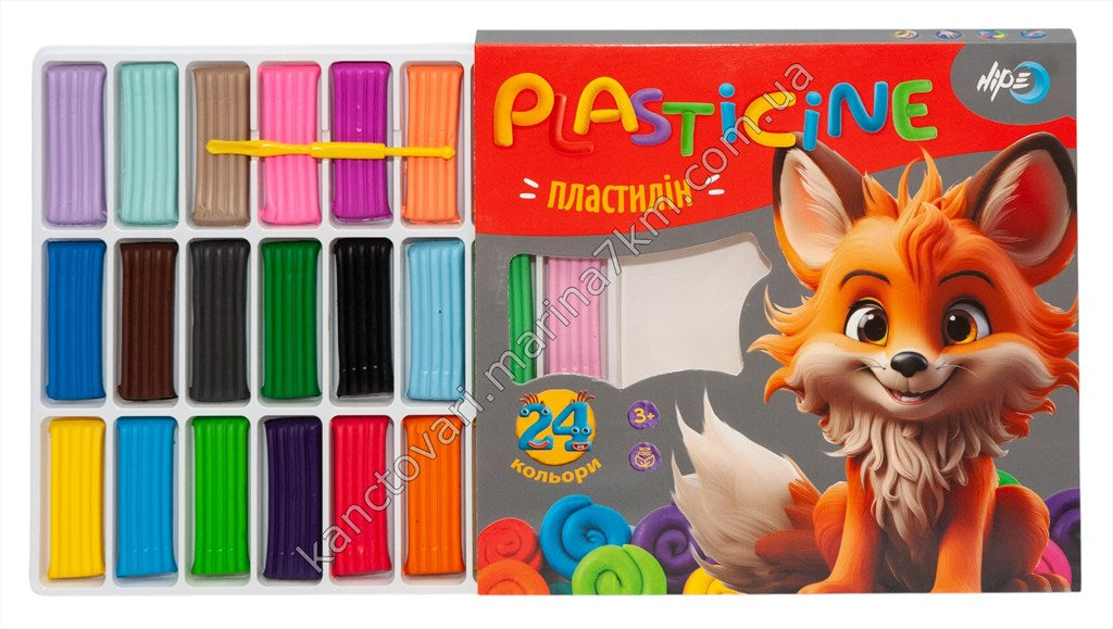 Пластилін PLASTICINE 24 кольори