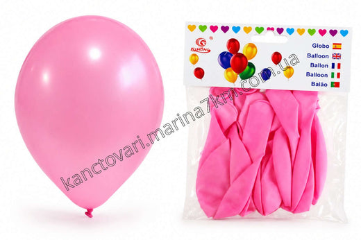 Куля кругла рожева  (10 шт.)