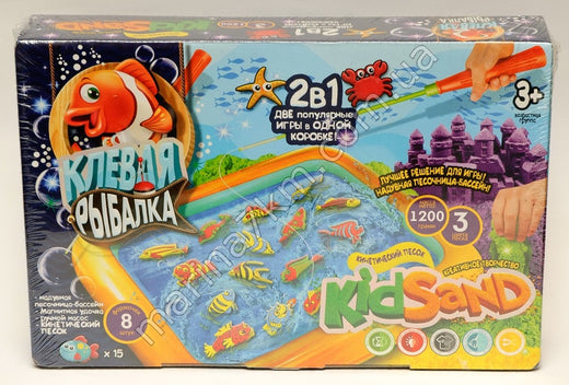 Гра 2 в 1:"Клевая рыбалка"та "Кинетический песок KidSand'' (5)"