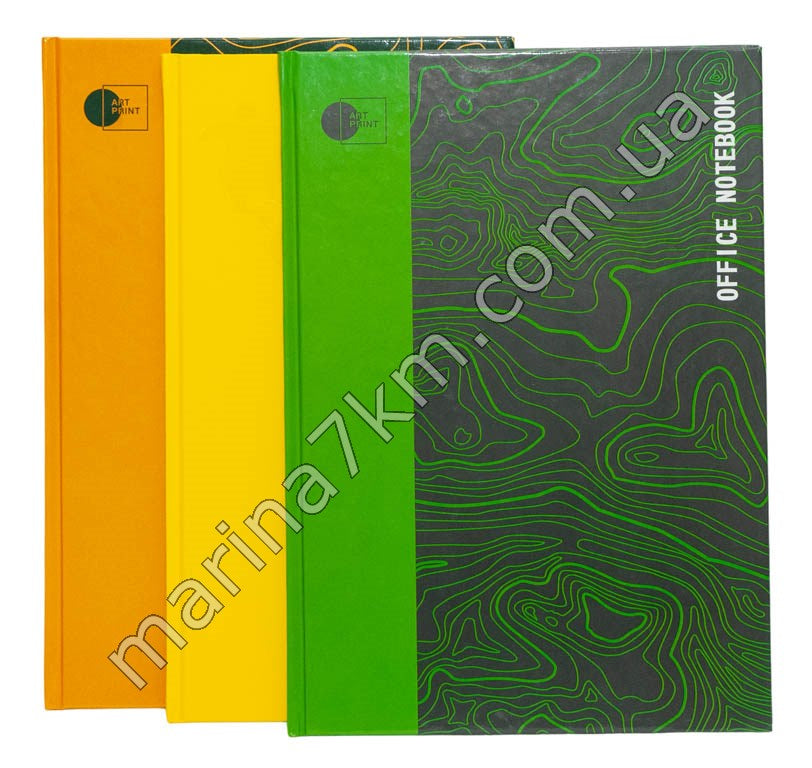 Ділова книга А4 96 арк.(192 стор.),лінія,облк.тверда,серия''Office notebook'',4 вида,микс лін.