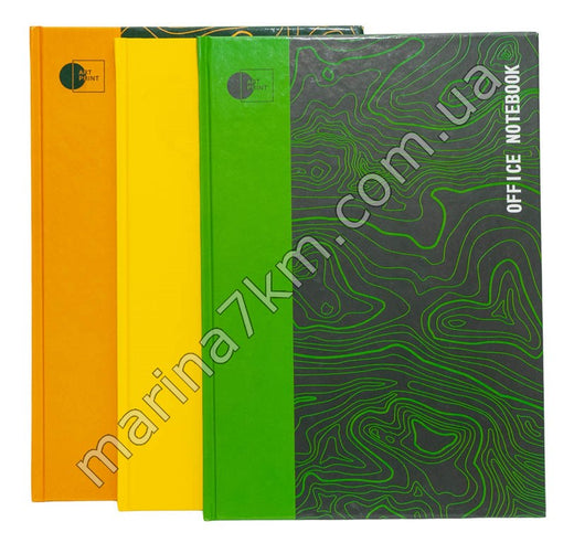 Ділова книга А4 96 арк.(192 стор.),лінія,облк.тверда,серия''Office notebook'',4 вида,микс лін.